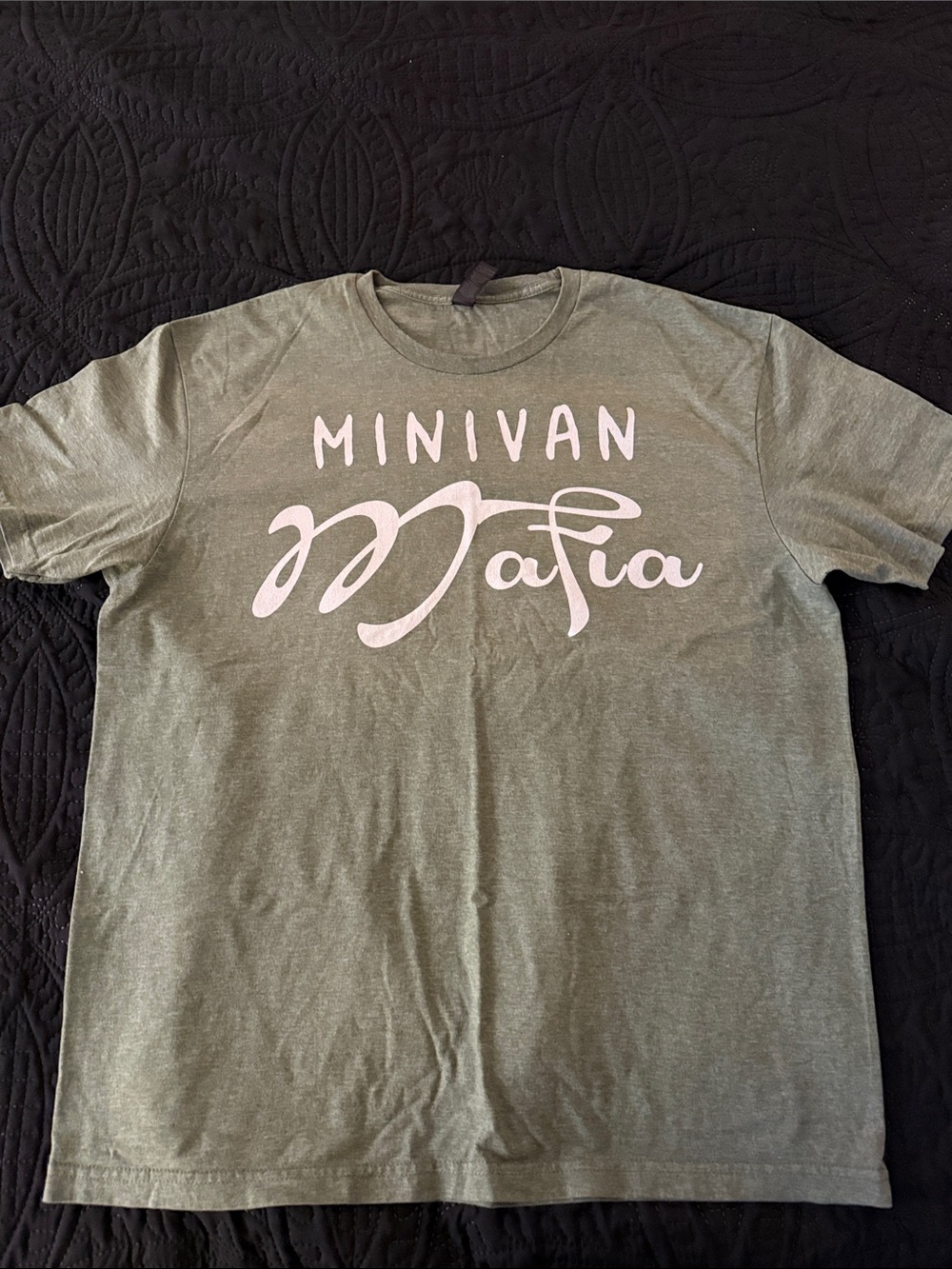 Gildan Olive Green 'Minivan Mafia' Graphic Tee